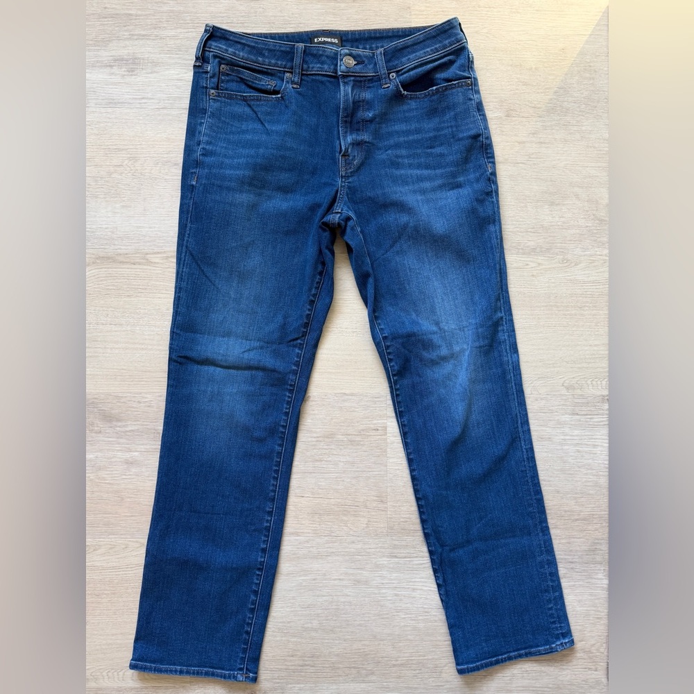 Express Men's Deep Blue Straight Jeans